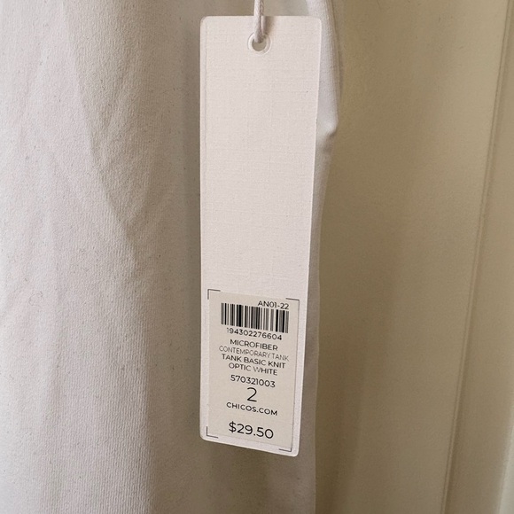 Chico's Classic White Tank Top - Picture 4 of 4